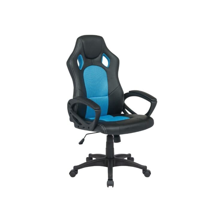 FAUTEUIL DE BUREAU RACING - BLEU ET NOIR - Image 2