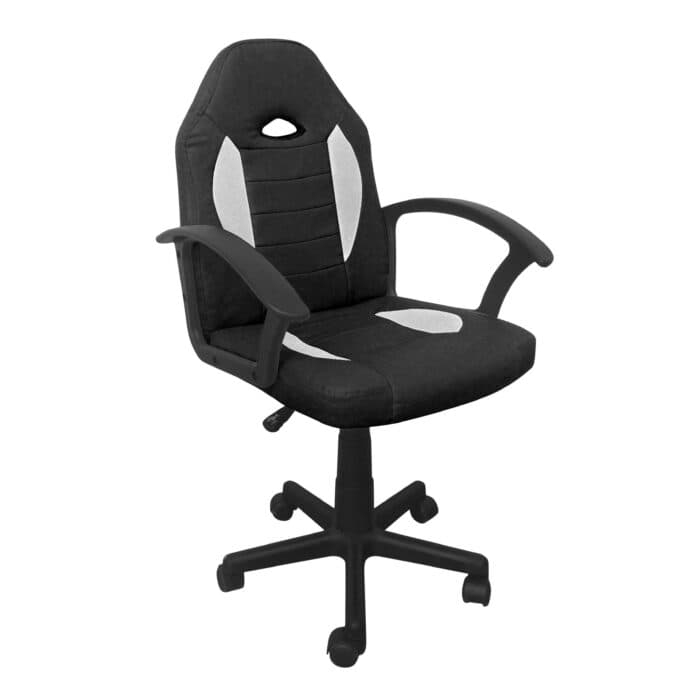 FAUTEUIL DE BUREAU RACING - GRIS CLAIR ET NOIR - Image 2
