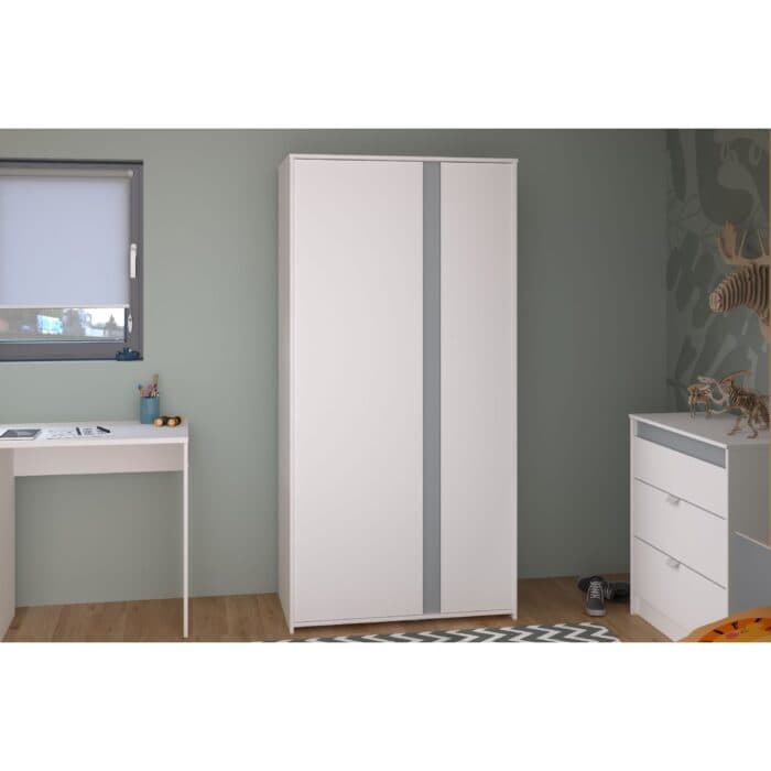 ARMOIRE 2 PORTES - BLANC - Image 2