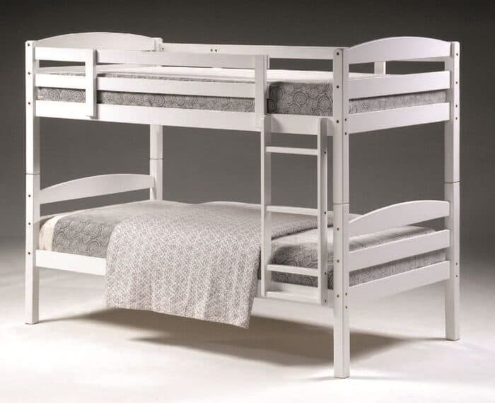 LIT SUPERPOSÉ 90 X 190 CM  AVEC SOMMIER - BLANC - Image 2