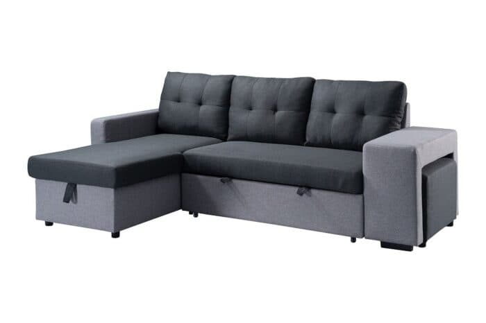 CANAPE D'ANGLE CONVERTIBLE ET REVERSIBLE - GRIS - Image 2