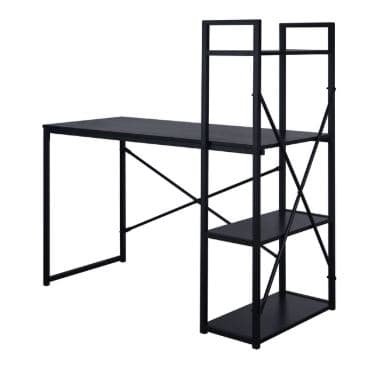BUREAU ALLBLACKY AVEC ETAGERE  - NOIR - Image 2