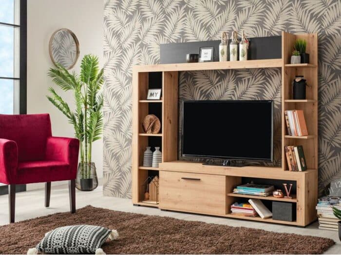 MEUBLE TV  LIVING  - CHÊNE ET GRIS - Image 2