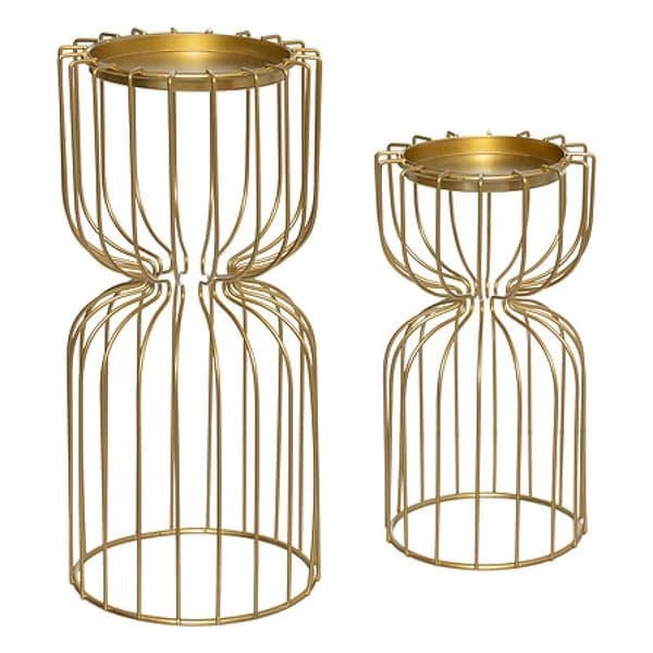 LOT DE 2 PHOTOPHORE FILAIRE - OR - Image 2