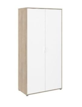 ARMOIRE 2 PORTES AALBORG - CHENE &amp; BLANC - Image 2
