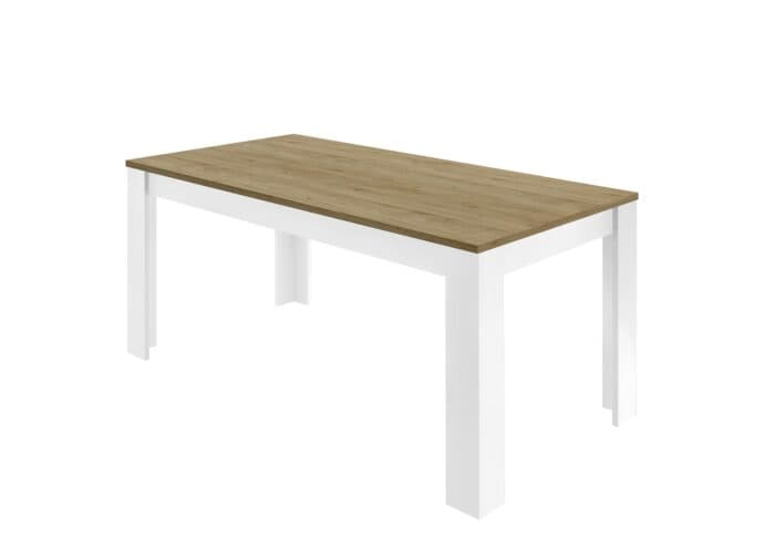 TABLE RECTANGULAIRE 180 CM - CHÊNE ET BLANC - Image 2