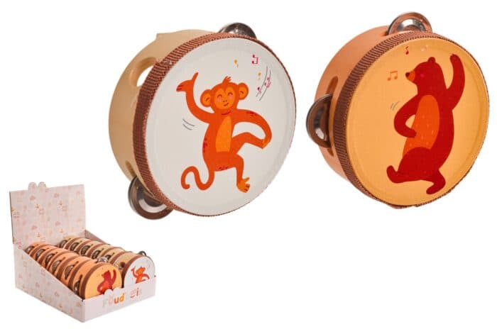 TAMBOURIN ANIMAL - ORANGE - Image 2