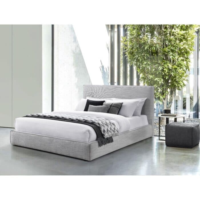 LIT 160 X 200 CM + SOMMIER  - GRIS  ( SANS MATLAS ) - Image 2