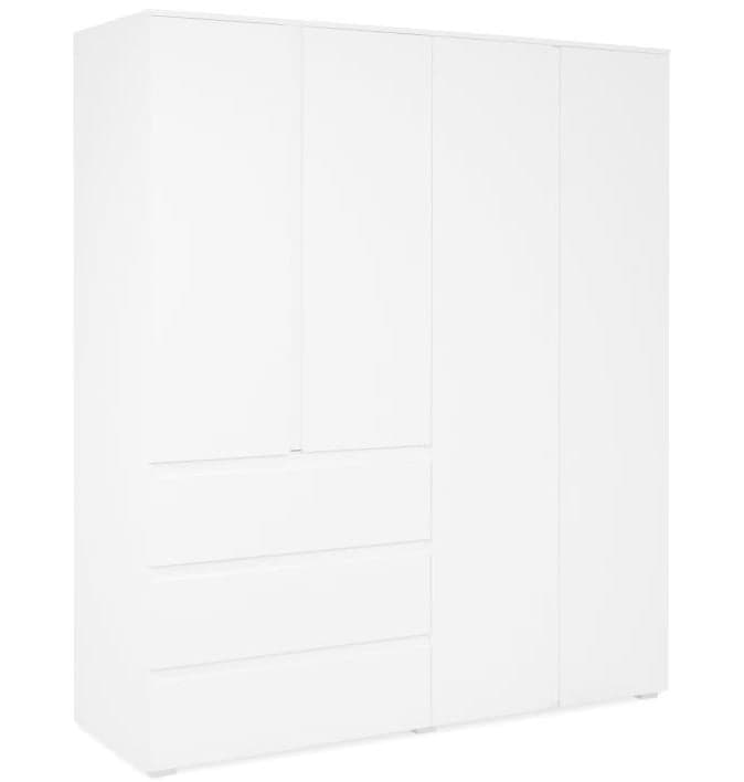 ARMOIRE 4 PORTES &amp; 3 TIROIRS -  BLANC - Image 2