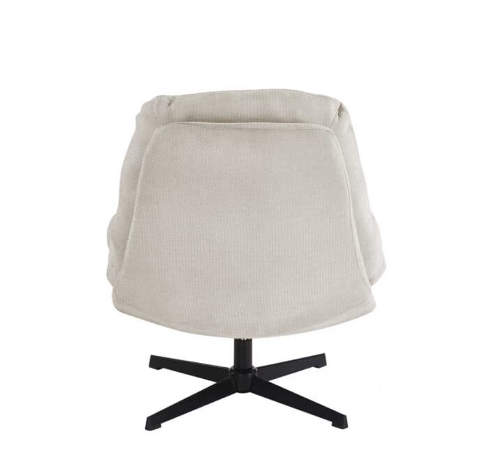 FAUTEUIL EN TISSUS + REPOSE PIEDS - BEIGE - Image 3