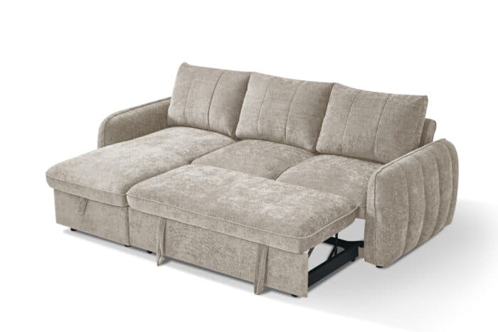 CANAPÉ D'ANGLE REVERSIBLE &amp; CONVERTIBLE - BEIGE - Image 5
