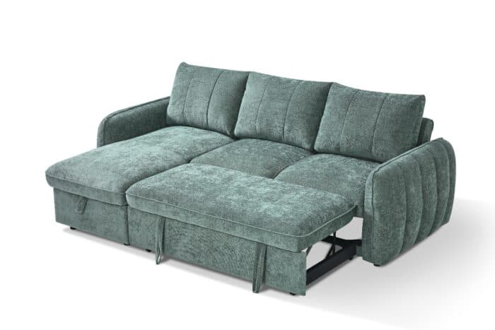 CANAPÉ D'ANGLE REVERSIBLE ET CONVERTIBLE - VERT - Image 5