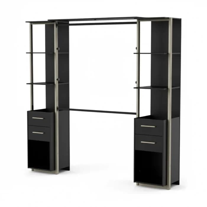 DRESSING 2 COLONNES - CHENE ET NOIR - Image 1