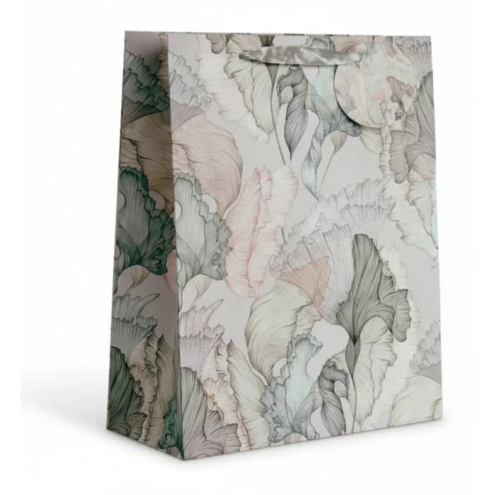 SAC CADEAU TAILLE M - MOTIF FLORAL PASTEL - Image 1
