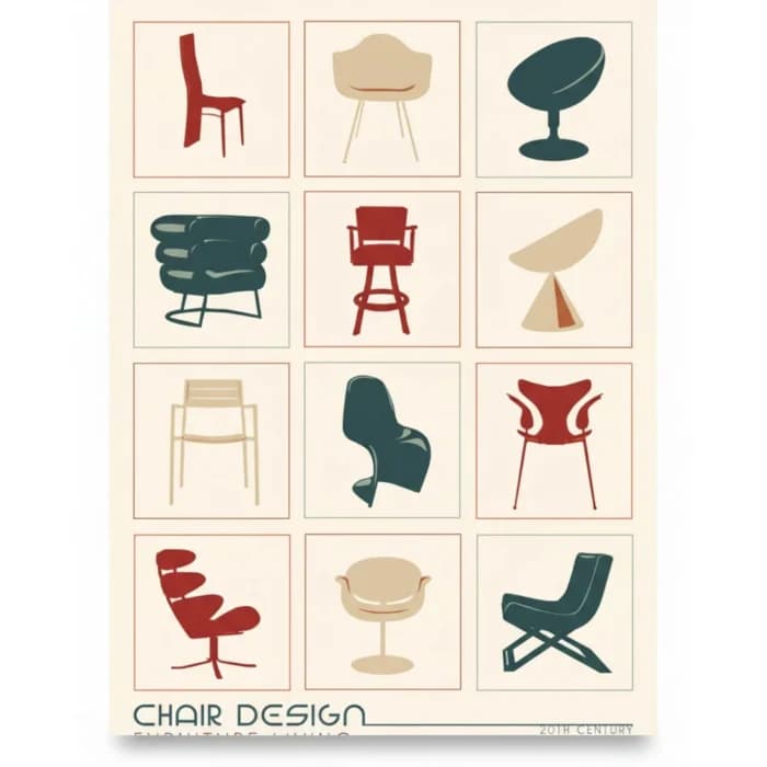 TABLEAU DÉCORATIF CHAIR DESIGN - Image 1