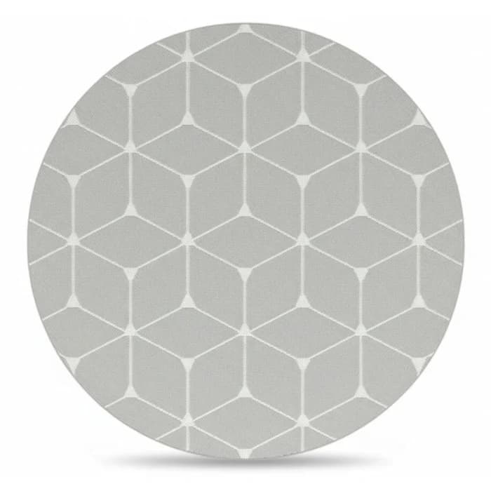 TAPIS ROND 120 CM - GRIS ET BLANC - Image 1