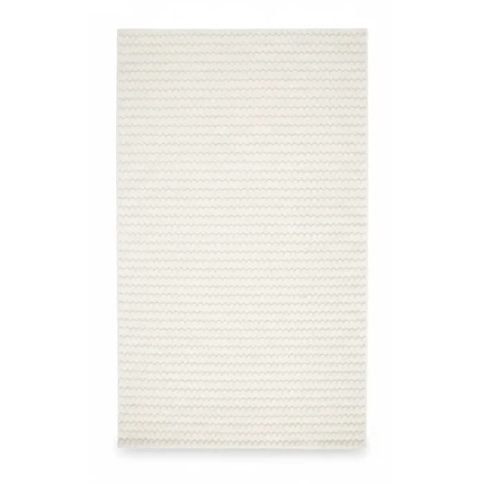 TAPIS RECTANGULAIRE 160 X 230 CM - BLANC - Image 1