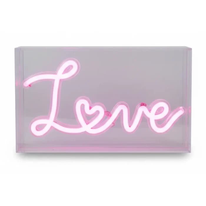 LAMPE ACRYLIQUE NEON LED - ROSE - Image 1