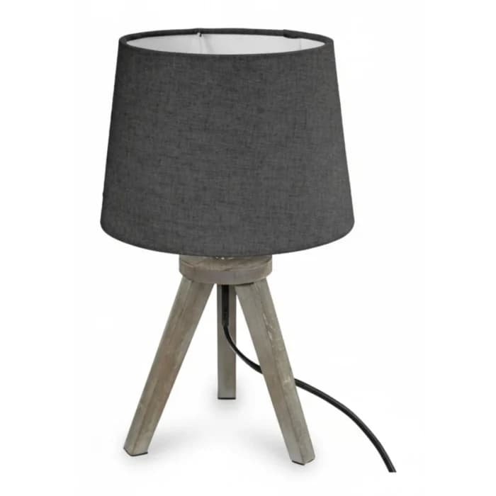 LAMPE BOIS - GRIS - Image 1