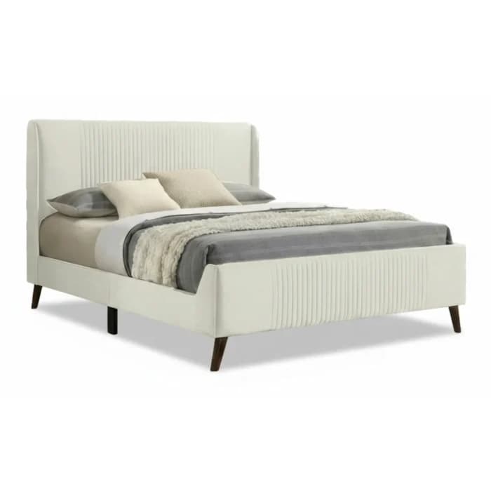 LIT TISSU 160 X 200 CM AVEC SOMMIER -  BEIGE - Image 1