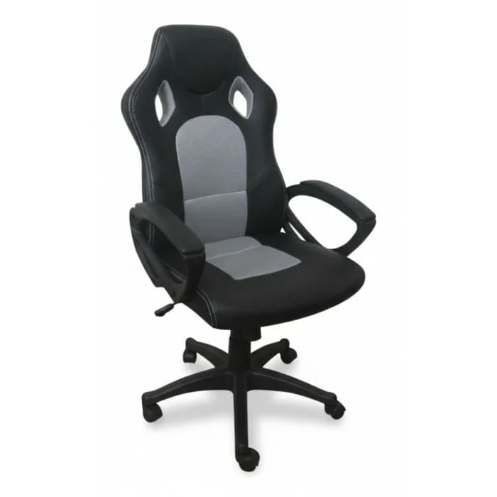 FAUTEUIL DE BUREAU RACING - NOIR ET GRIS - Image 1