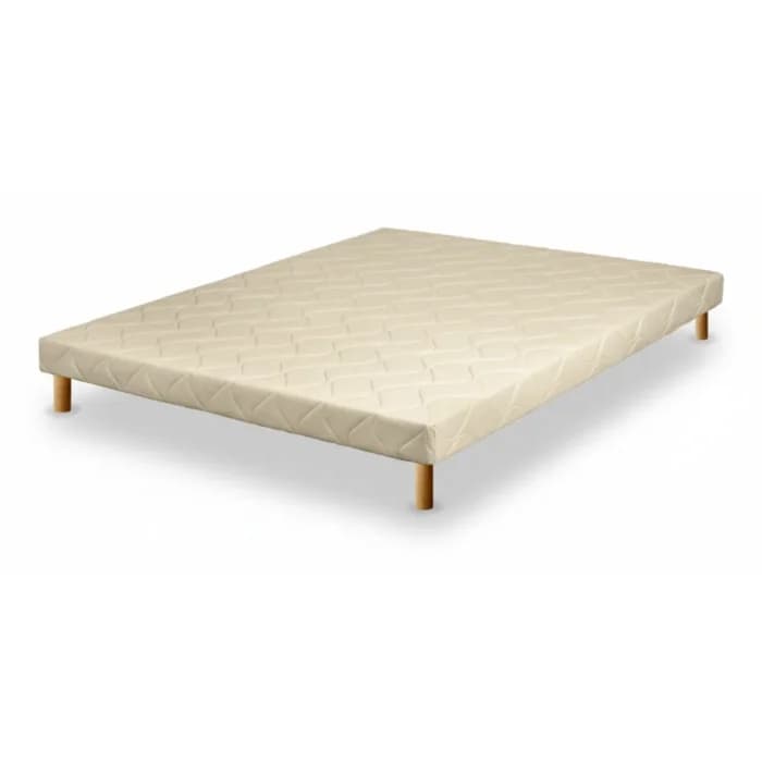 SOMMIER TAPISSIER 140 X 190 X AVEC PIEDS - BEIGE - Image 1