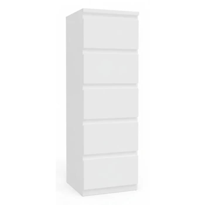CHIFFONNIER 5 TIROIRS - BLANC - Image 1