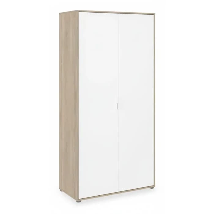 ARMOIRE 2 PORTES AALBORG - CHENE &amp; BLANC - Image 1