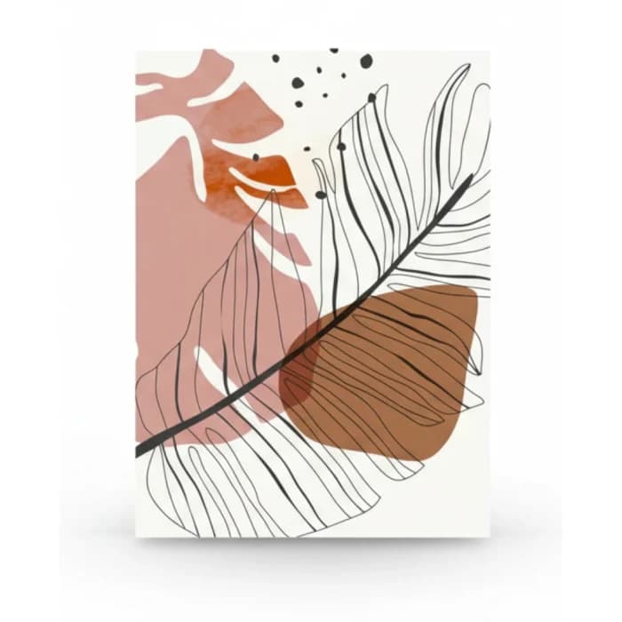 TOILE FEUILLAGE / FORME - ORANGE - Image 1