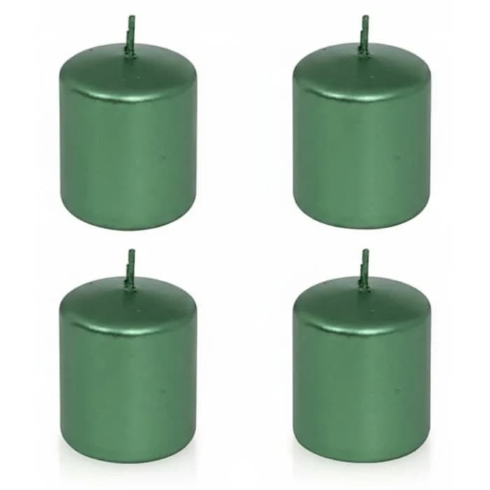 LOT DE 4 BOUGIES SAPIN - VERT - Image 1