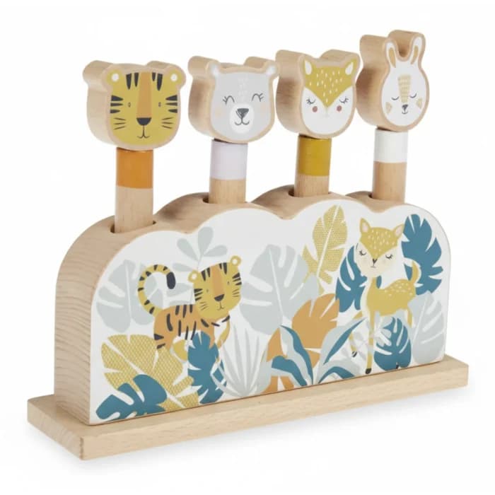 JOUET BOIS 4 TÊTES - ENFANT - Image 1