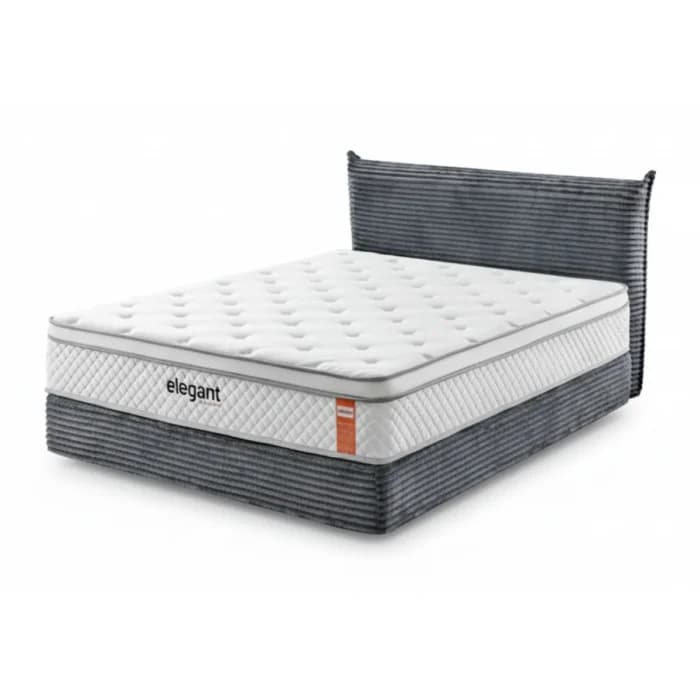 LIT 140 X 190 CM + MATELAS – COMPRESSÉ ( PACK COMPLET COMPRESSÉ ) - Image 1