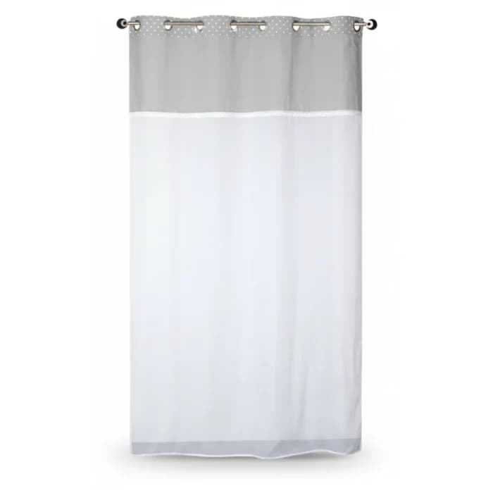 RIDEAU 140 X 240 CM - 90% POLYESTER+ 10%COTON - GRIS - Image 1