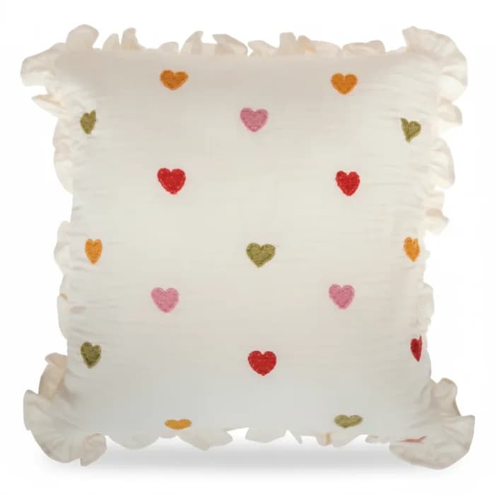 COUS. PETIT COEUR - CARRE COTON AMOUR - BLANC - Image 1