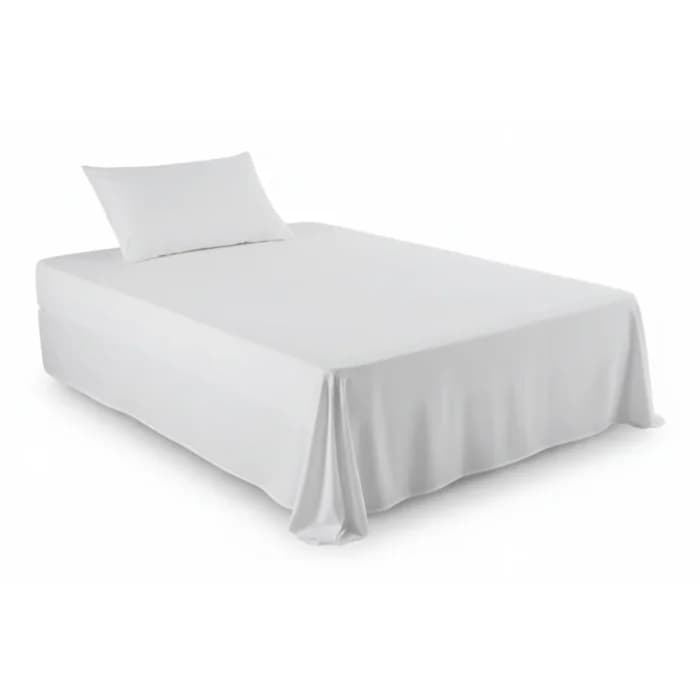 DRAP HOUSSE 160 X 200 CM - 100% COTON - CRAIE - Image 1
