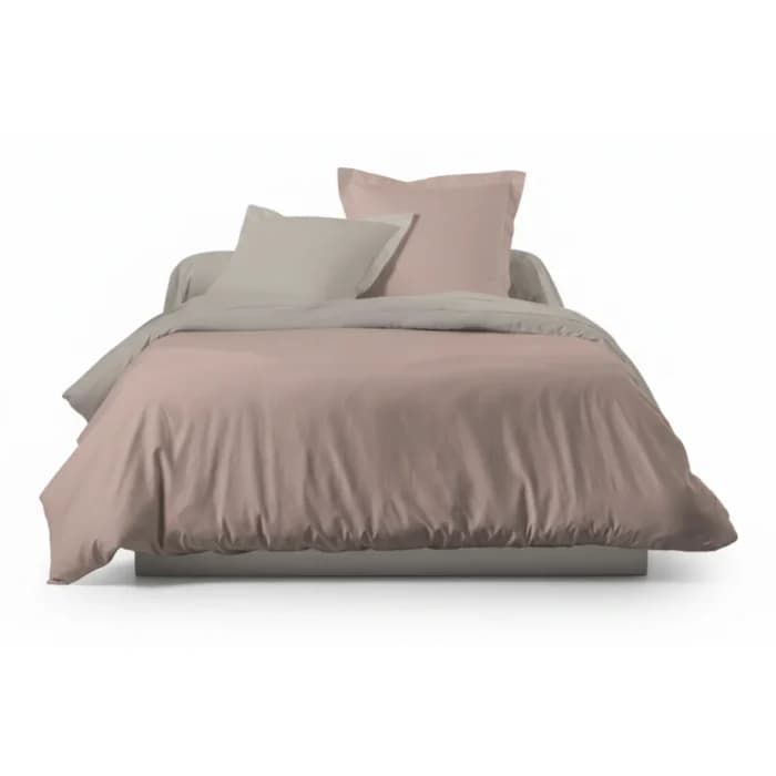 PARURE 240 X 260/ - 100% COTON 57 FILS CONFO - ROSE - Image 1
