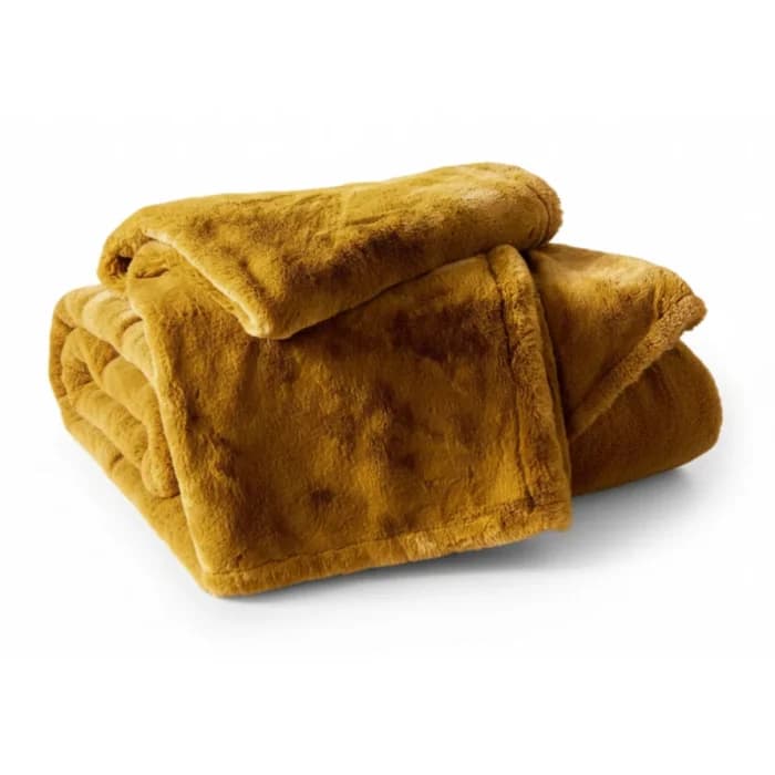 PLAID 125 X 150 BRONZE - 100% FAUSSE FOURRURE - INDIES VIBE - Image 1
