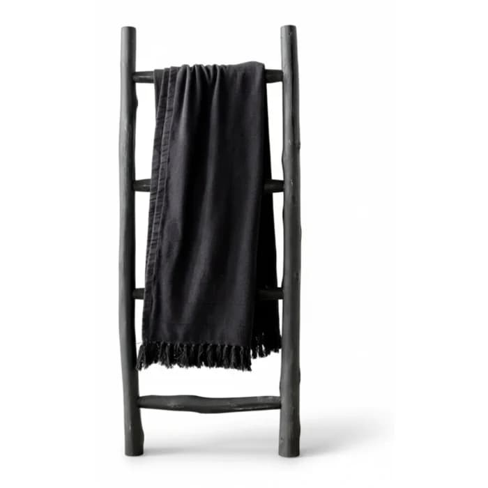 PLAID FUSAIN 125 X 150 - 100% COTON - INDIES VIBE FRANGES - Image 1