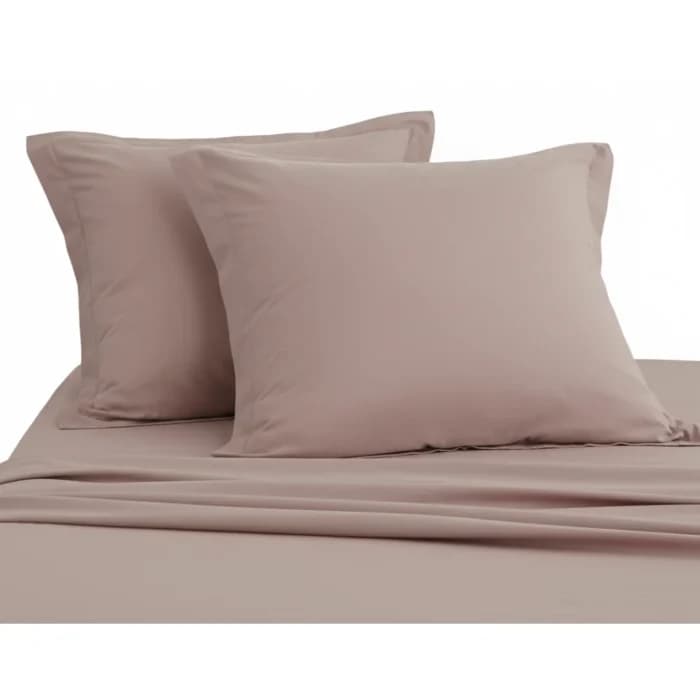 TAIES D'OREILLER 63 X 63 - 100% COTON EN LOT DE 2 - ROSE - Image 1