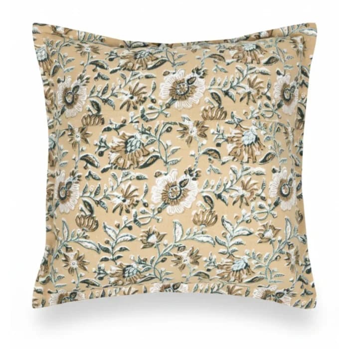 COUSSIN SHANA 45 X 45 - 100% COTON C1 D916002 - MOUTARDE - Image 1