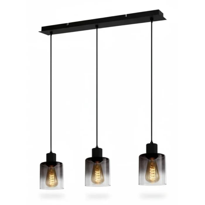 SUSPENSION X3 LAMPES - VERRE ET METAL - JOHANNA - Image 1