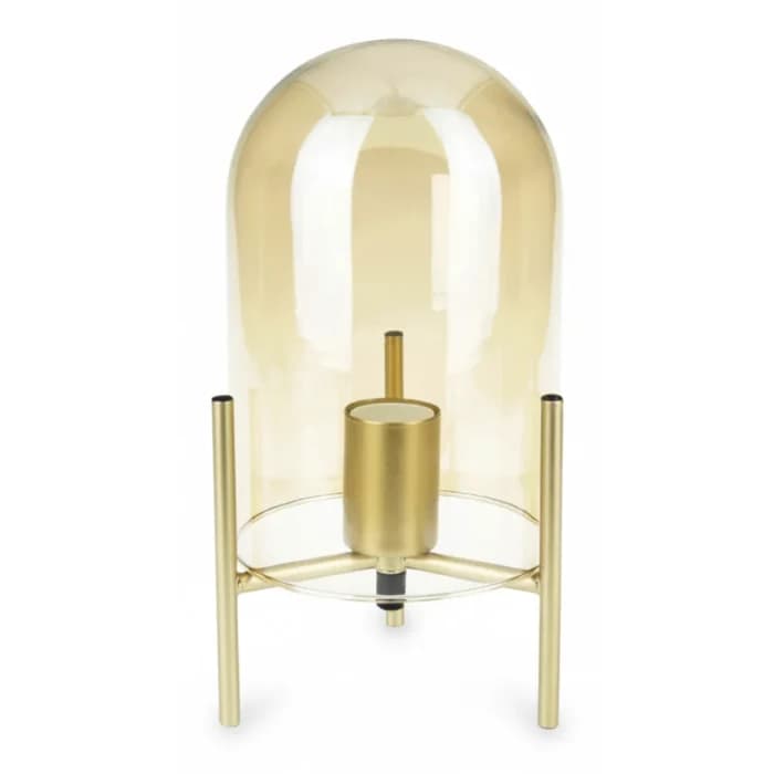 LAMPE NEF - METAL VERRE - DORÉE - Image 1
