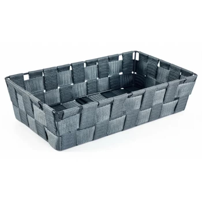 CORBEILLE SANGLE - 28 X 16 X 7 CM - GRIS - Image 1