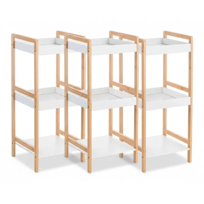ETAGERES BAMBOU - EN LOT DE 3 - NATUREL - Image 1