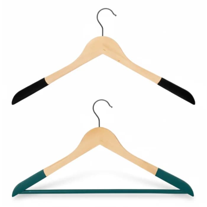 CINTRES EN BOIS - VELOURS EN LOT DE 2 - HANG'UP - Image 1