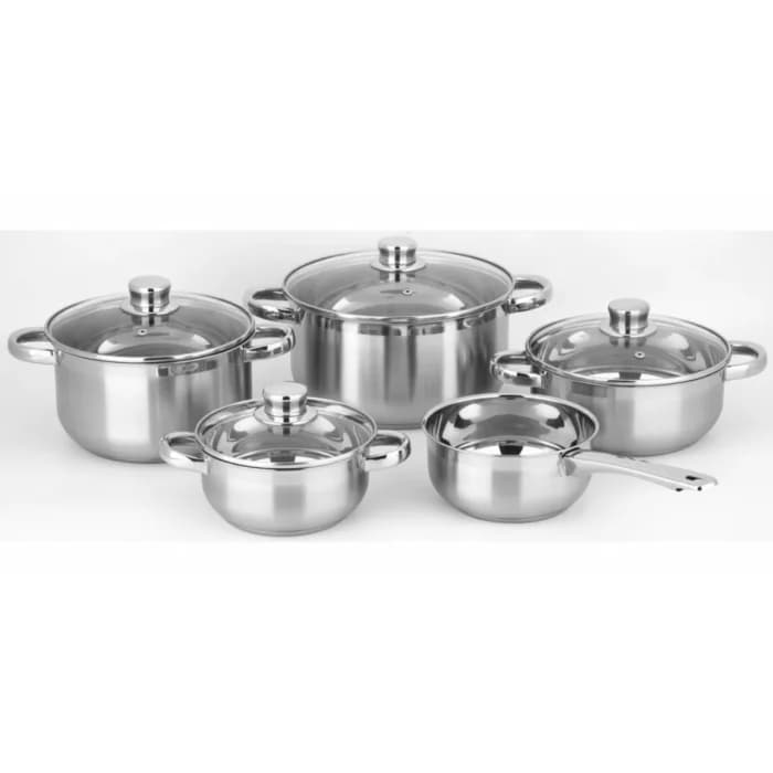 MARMITE INOX TOUS FEUX INDUCTION EN LOT DE 9 - NOVA - Image 1