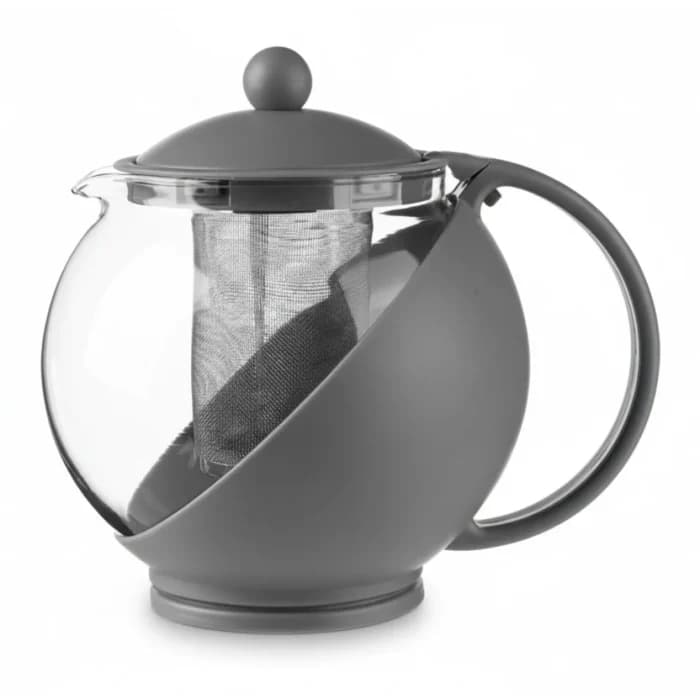 THEIERE 1,25 L EN VERRE - OU - GRIS NOIR - Image 1