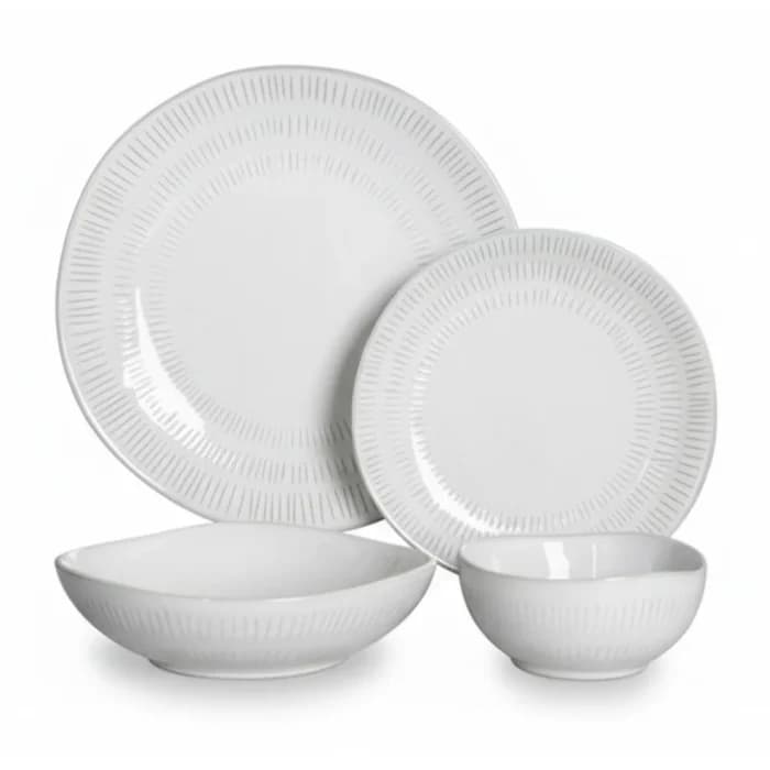 SERVICE 12P - GRES ASSIETTE RONDE - AGATHE - Image 1