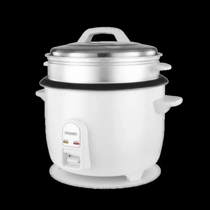 MARMITE À RIZ 3,6 L 860 W MAINTIEN AU CHAUD BOL ANTIADHÉSIF - BLANC &amp; INOX - KITCHENCOOK - Image 1