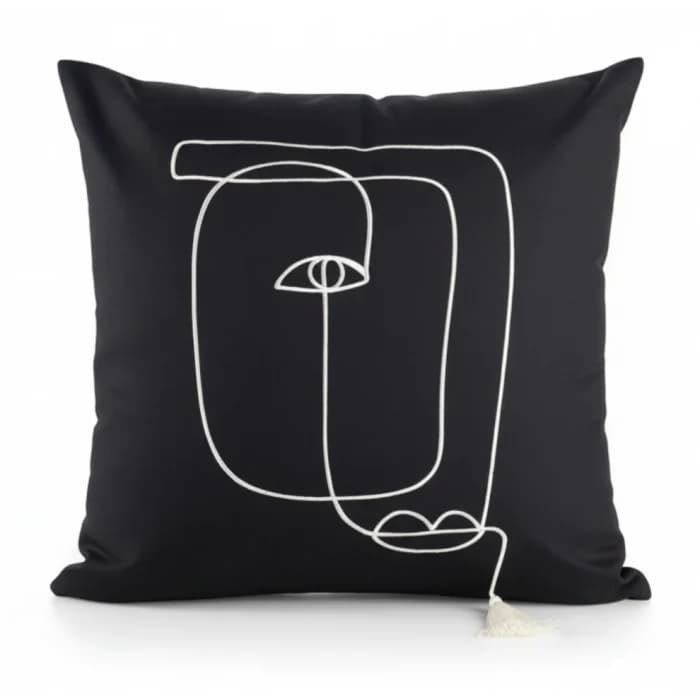 COUSSIN DÉCORATIF 30X30 CM NOIR - CONFORAMA - Image 1